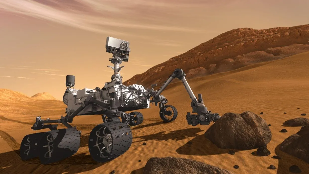 Посадка марсохода Curiosity на Марсе