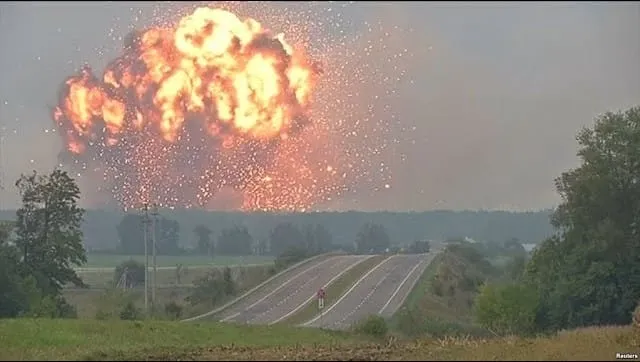 Пожар на складе боеприпасов в Оренбургской области