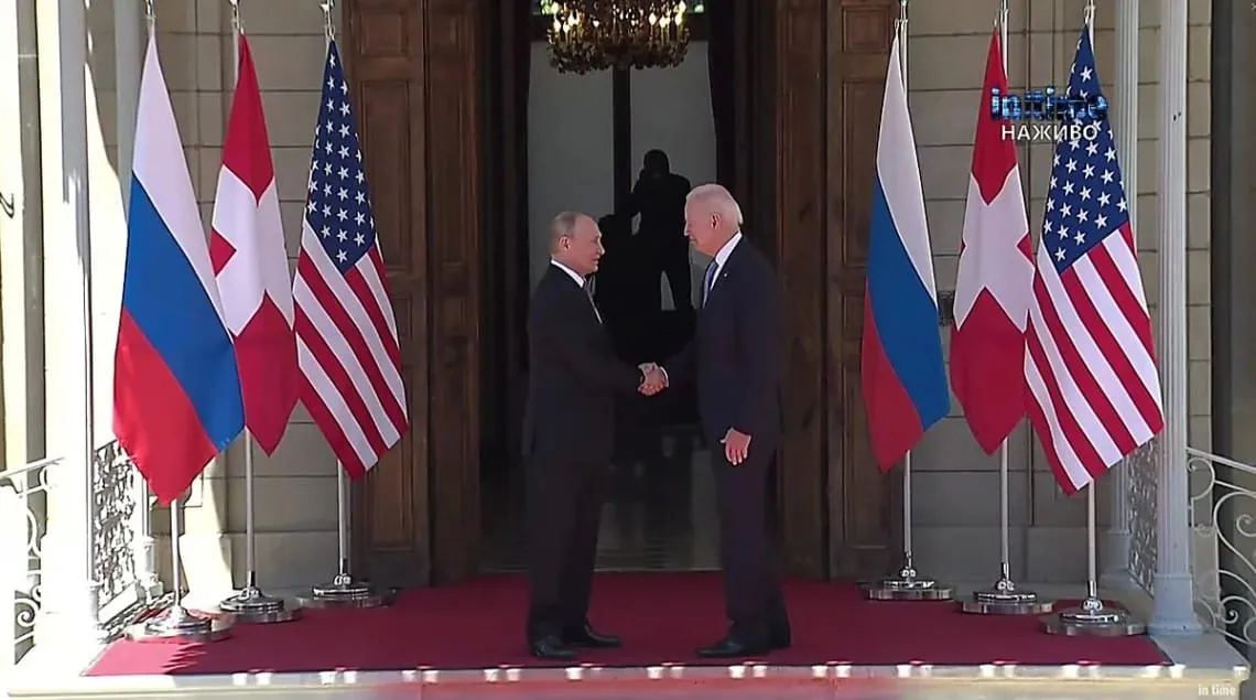 Встреча президентов России и США Владимира Путина и Джо Байдена в Женеве